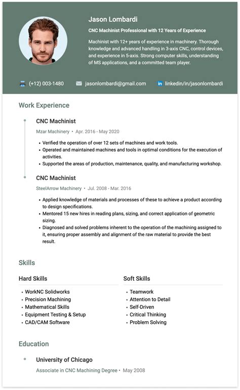 cnc machine service engineer resume sample|resume for cnc machine operator.